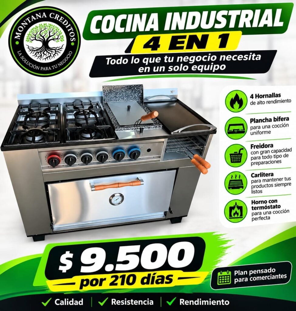 Cocina Industrial 4 en 1